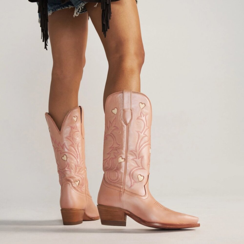 Tecovas Annie Hearts – Rose Gold Goat – Size 9.5 B – BRAND NEW (Limited Edition) - Picture 3 of 6